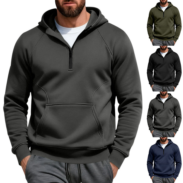 Men's sporty hoodie with modern zipper and practical pockets Lisslune