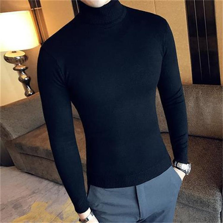 Men's Elegant Turtleneck Sweater made of high-quality Wool Lisslune
