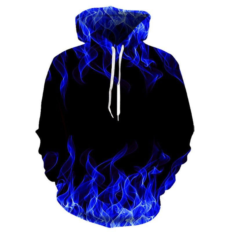 Men's hoodie with unique flame design and innovative material blend Lisslune