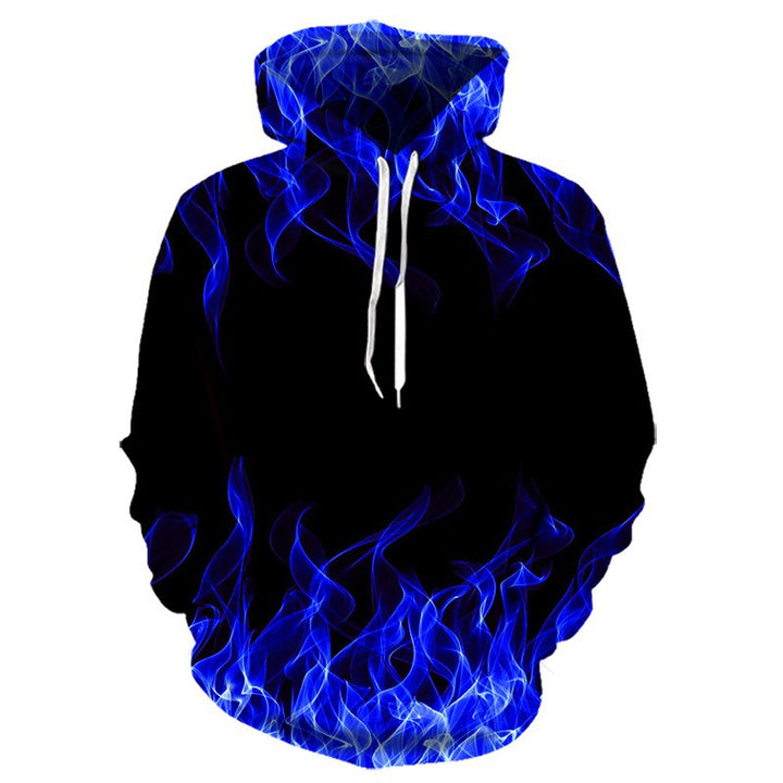 Men's hoodie with unique flame design and innovative material blend Lisslune