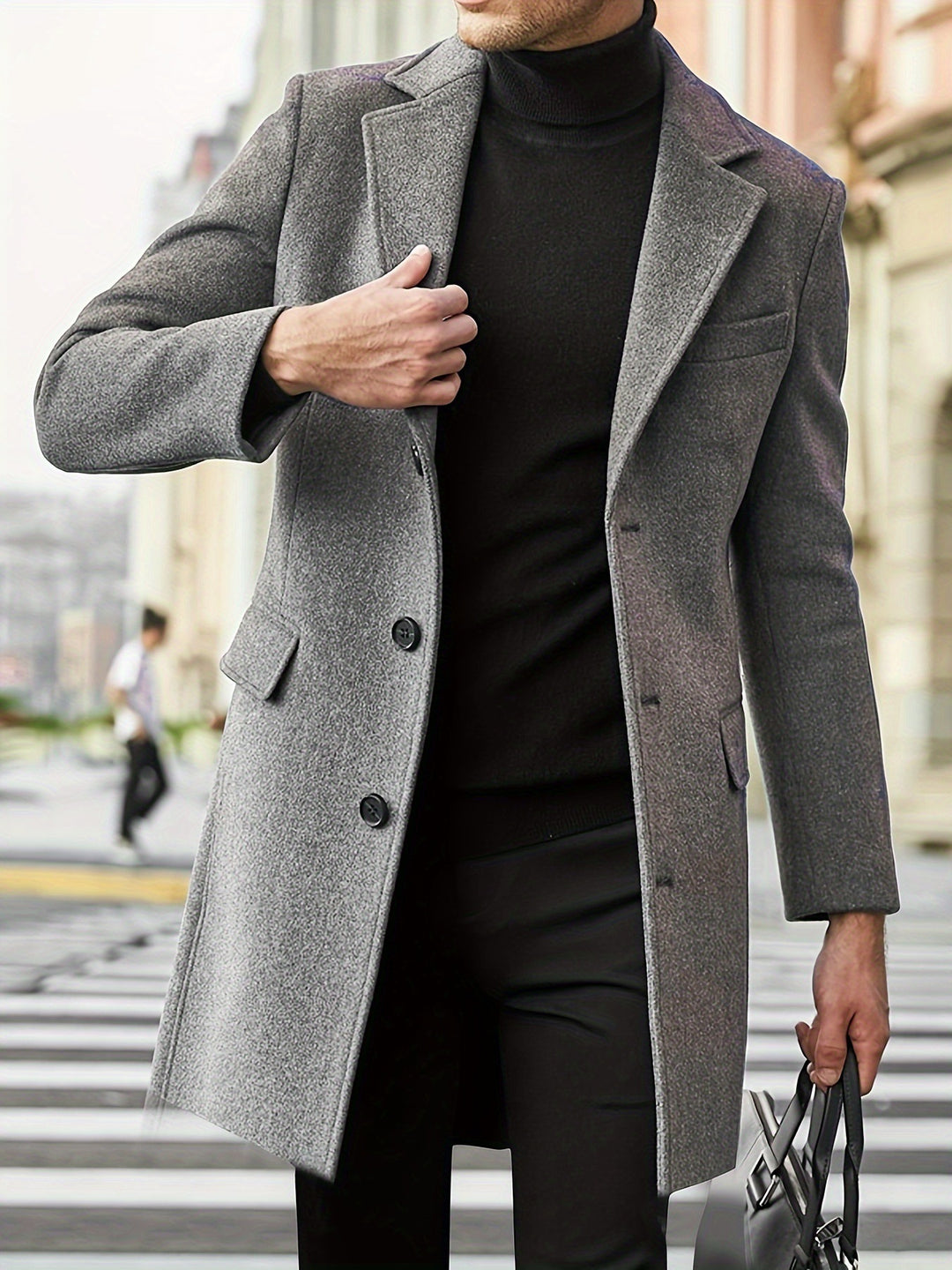 Men's elegant wool coat Lisslune