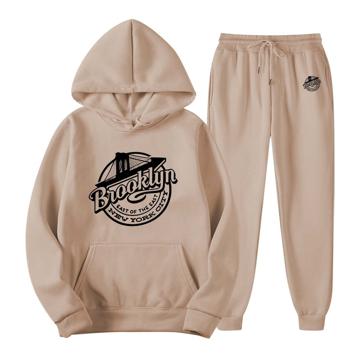 Women's leisure sweat suit with stylish Brooklyn print Lisslune