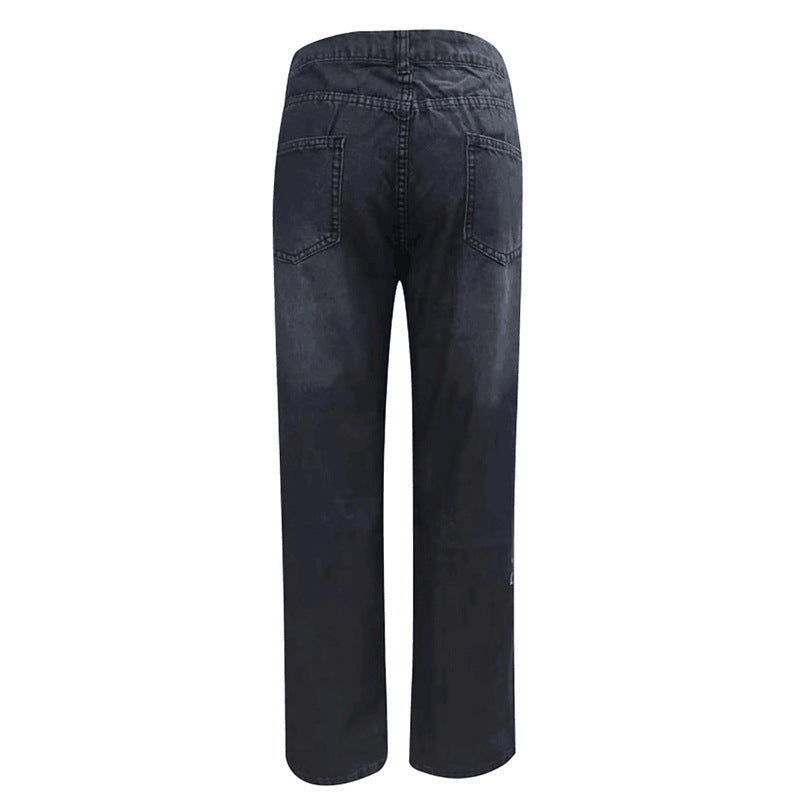 Women's fashionable destroyed jeans in a casual cut with high pockets and unique details Lisslune