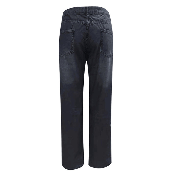 Women's fashionable destroyed jeans in a casual cut with high pockets and unique details Lisslune