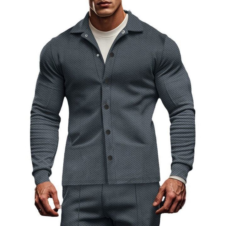 Men's structured long sleeve shirt with practical chest pocket Lisslune