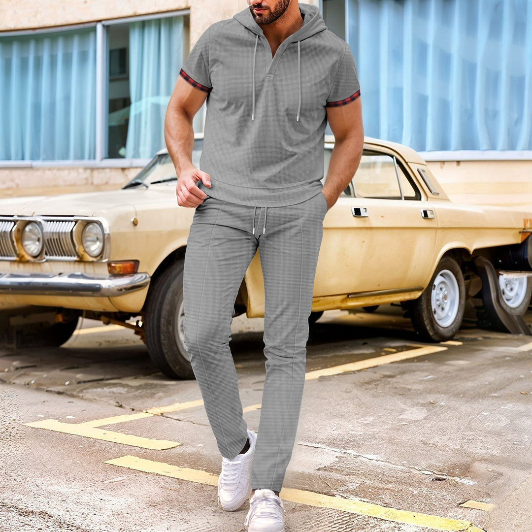 Men's sporty hoodie set with functional pockets and ergonomic cut Lisslune