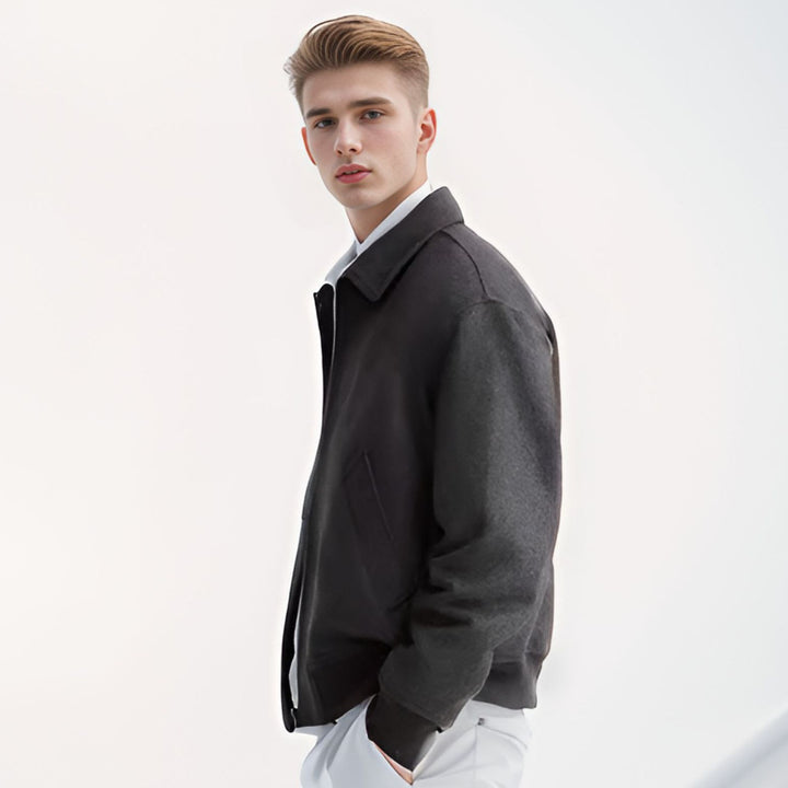 Men's colorful fleece bomber jacket with side pockets Lisslune