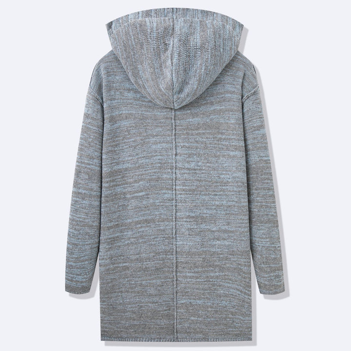 Men's Long Knitted Coat with Modern Design and Casual Details Lisslune