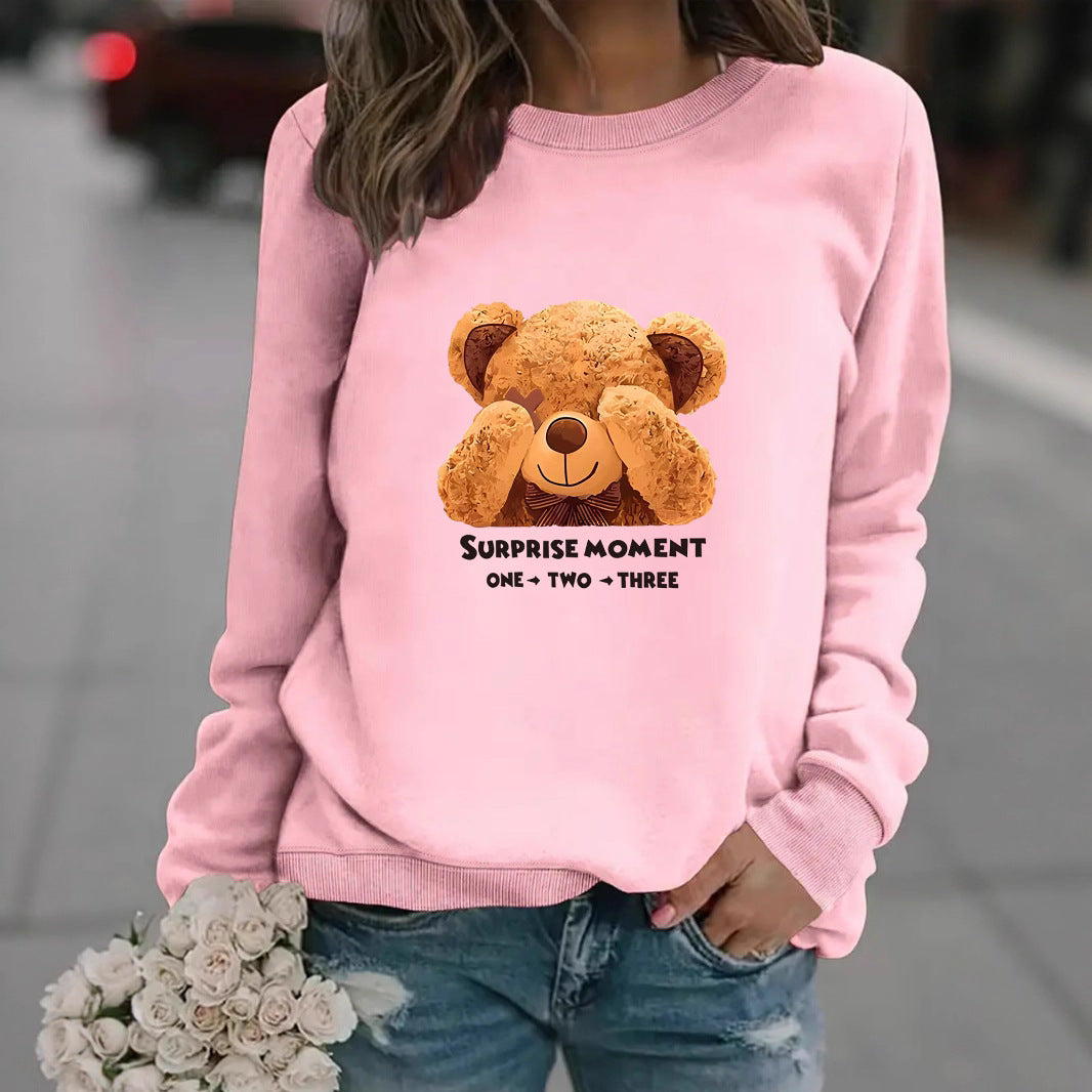 Women Sweatshirt with unique bear motif and entertaining saying Lisslune