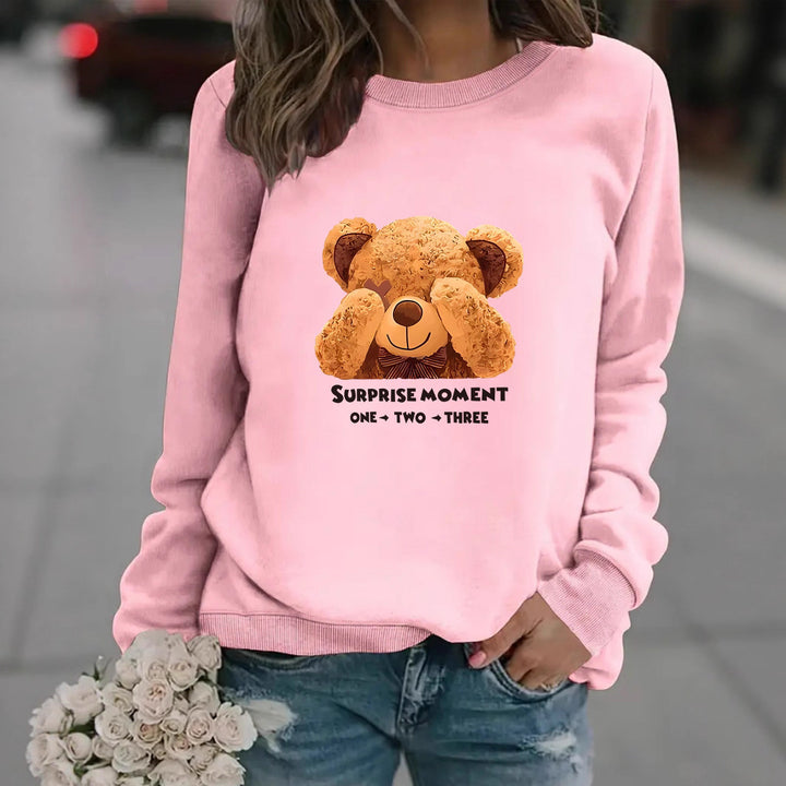 Women Sweatshirt with unique bear motif and entertaining saying Lisslune