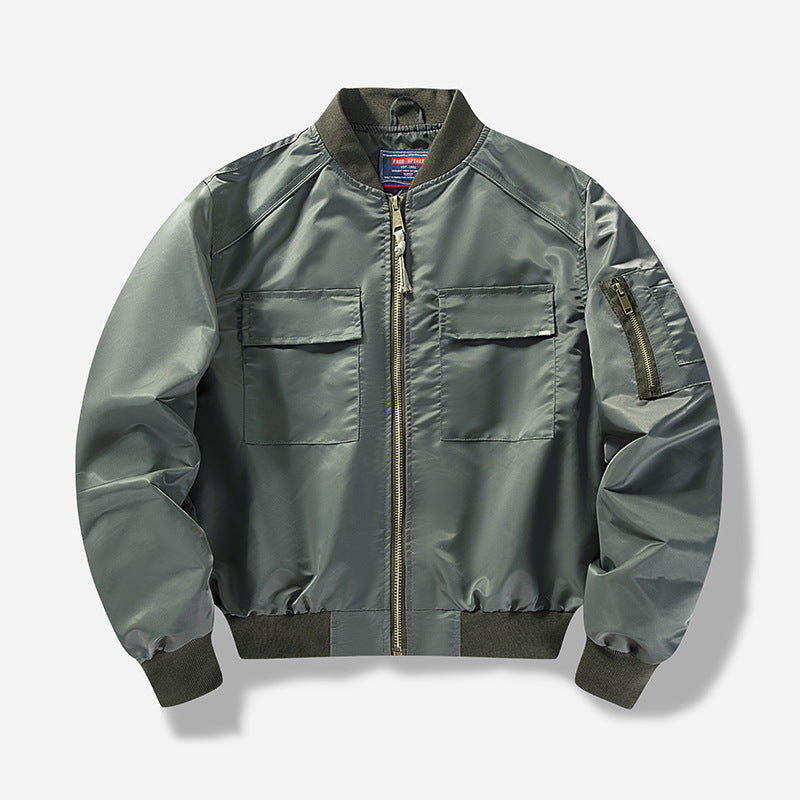 Men's utility bomber jacket with multiple pockets and modular design Lisslune