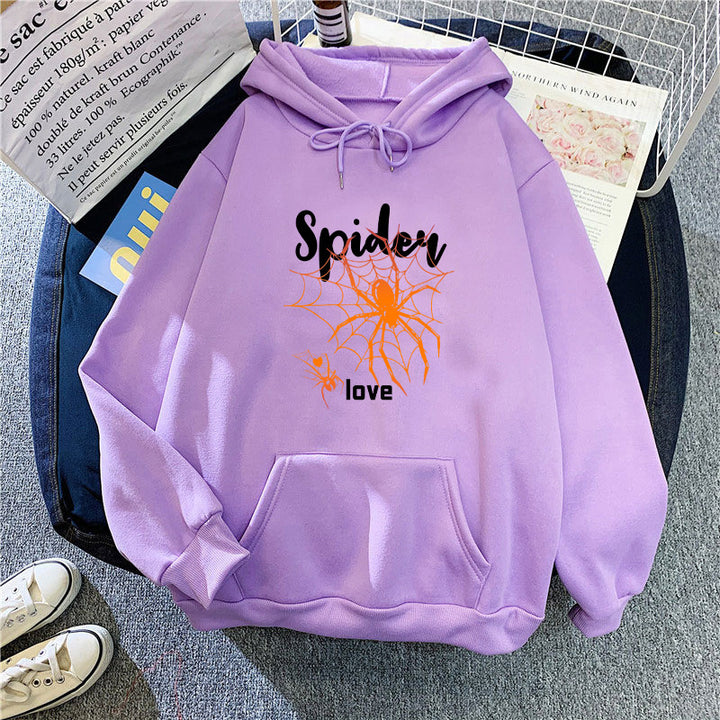 Women's hoodie with creative spider design Lisslune
