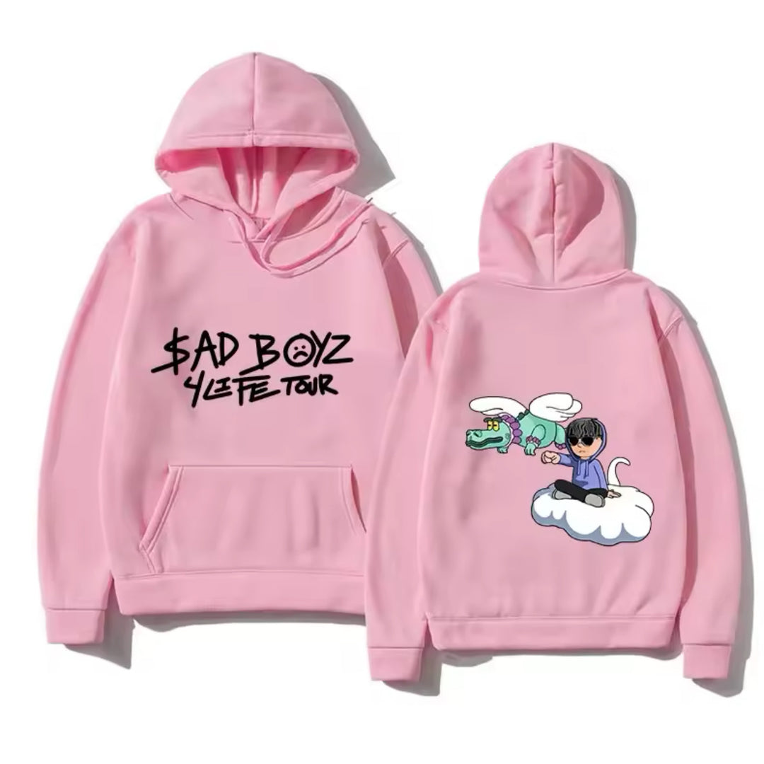 Women's Hoodie with Creative Print and Comfortable Kangaroo Pockets Lisslune