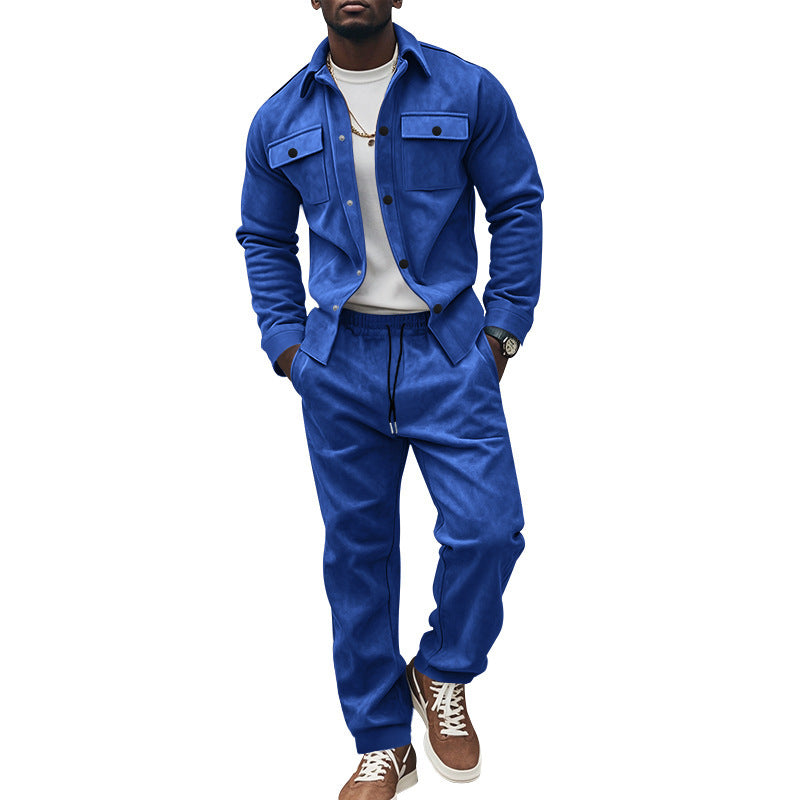 Men's Casual Long Jacket with Practical Button Pockets and Elastic Details Lisslune