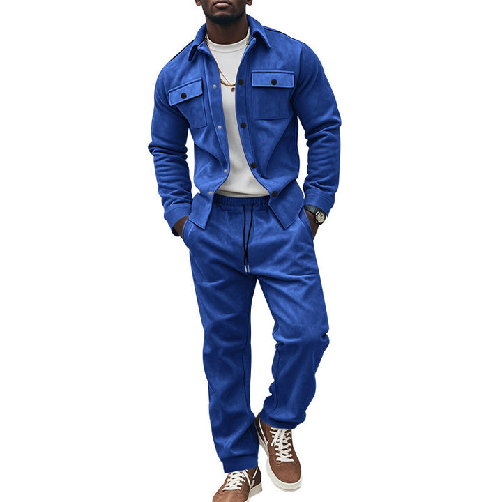 Men's Casual Long Jacket with Practical Button Pockets and Elastic Details Lisslune