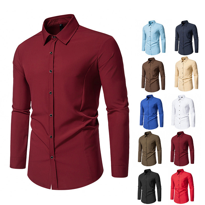 Men's fashionable long-sleeve shirt with elegant cut Lisslune