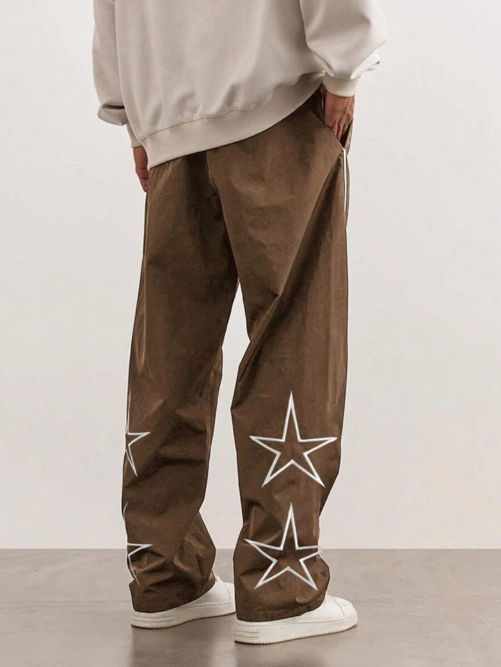 Men's casual chino pants with star pattern Lisslune