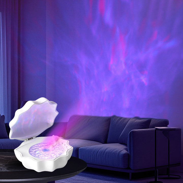 Lisslune | Shell Lamp Waves Retro Bluetooth Turntable LED Night Light - Perfect Gift for Kids and Girls