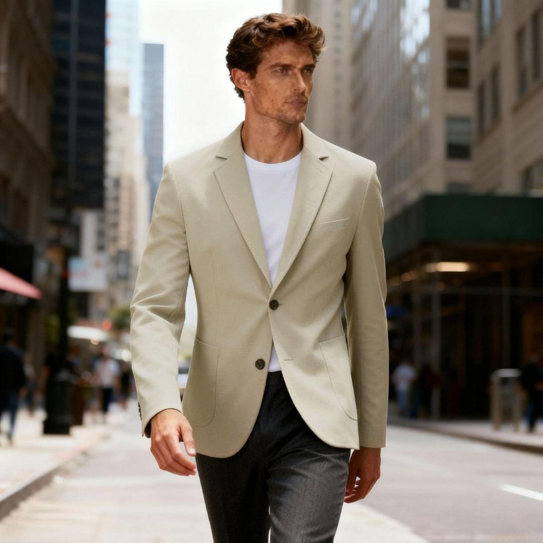 Men's stylish Regular-Fit blazer with two buttons and pockets Lisslune