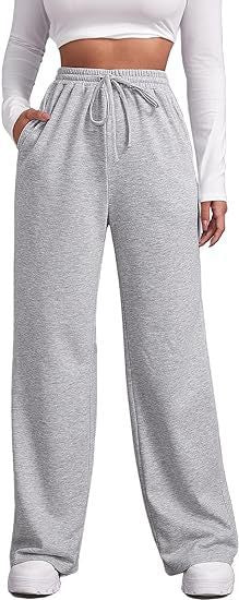 Women's casual leisure pants with a wide cut and elastic waistband Lisslune