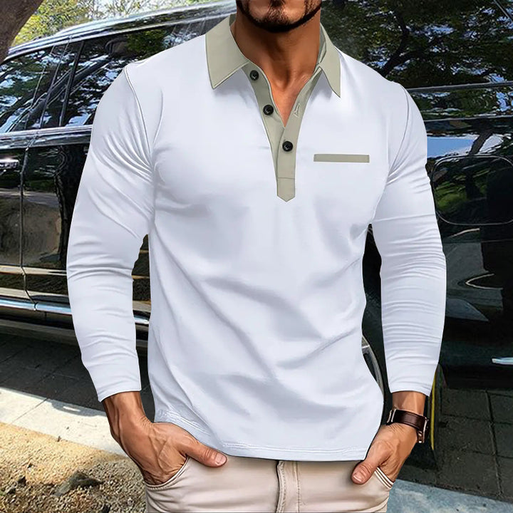 Men's polo shirt with modern collar and practical chest pocket Lisslune