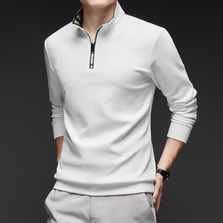 Men's Sweat Pullover with High-Quality Zipper and Modern Collar Lisslune