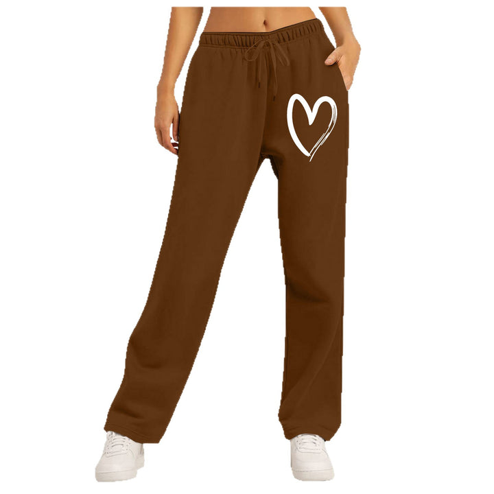 Women's casual leisure pants with modern heart design Lisslune