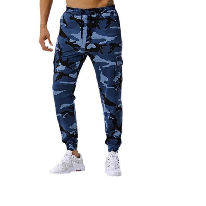 Men's cargo pants with numerous pockets and elastic waistband Lisslune