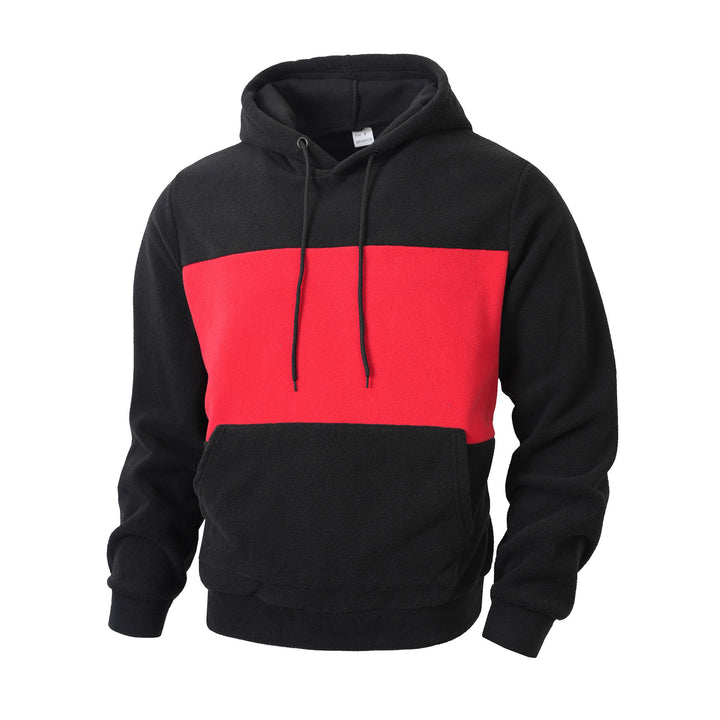 Men's fleece hoodie with oversized collar Lisslune