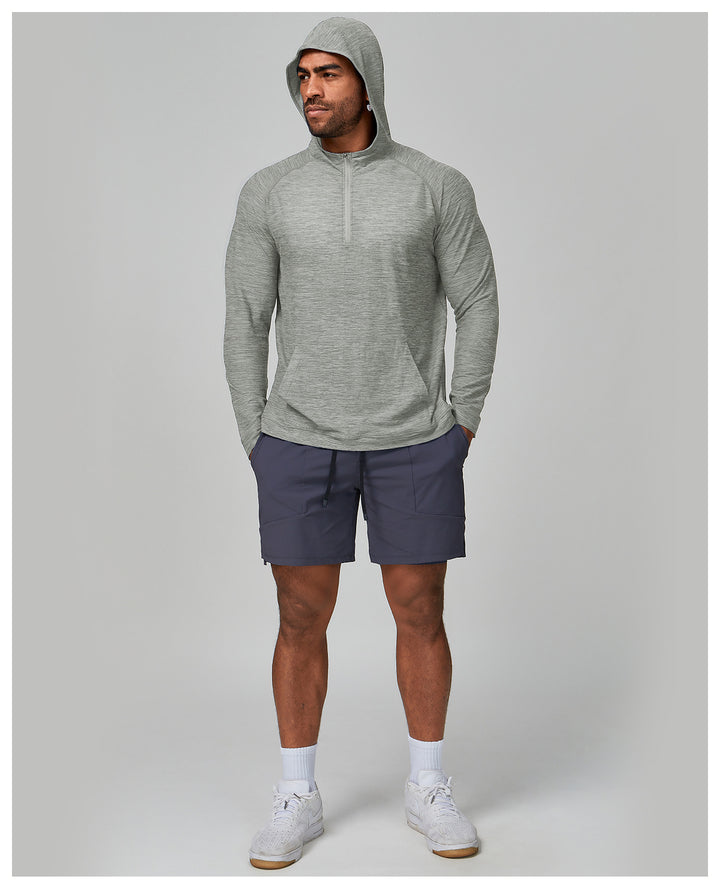 Men's Sporty Long Sleeve Shirt with Hood Lisslune