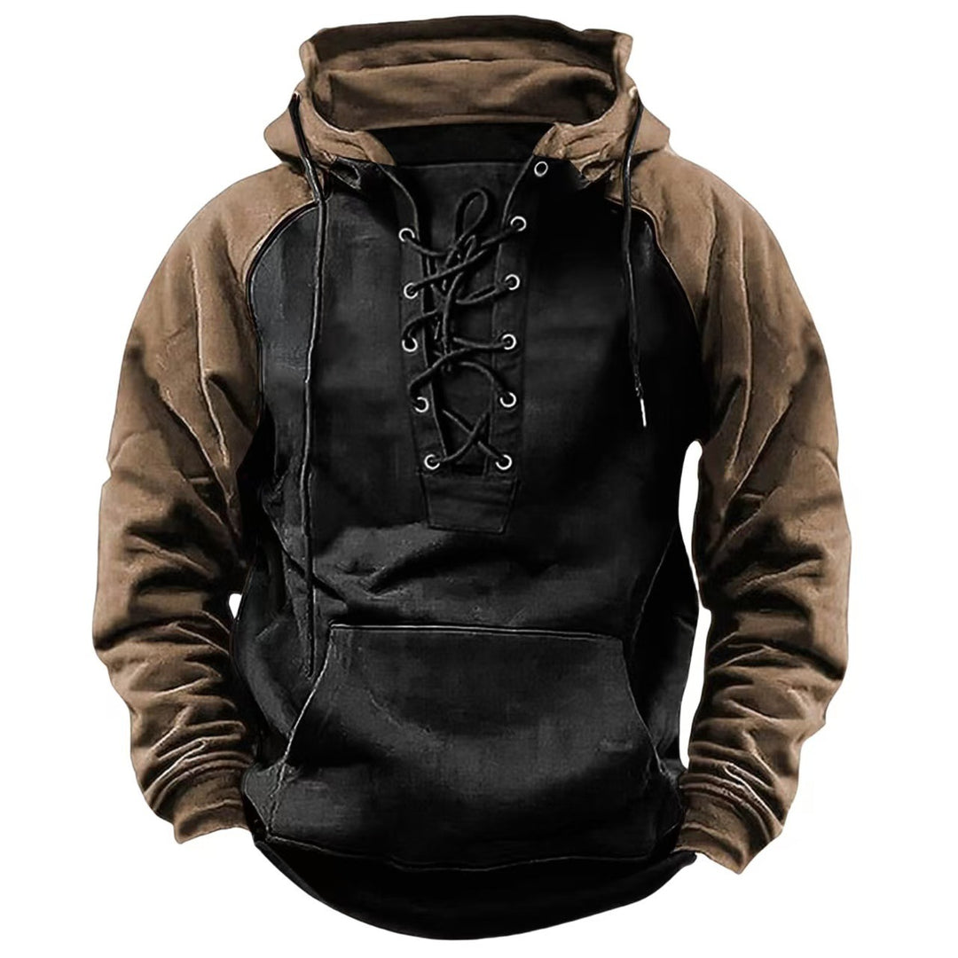 Men's hoodie with modern lacing and comfortable fit Lisslune