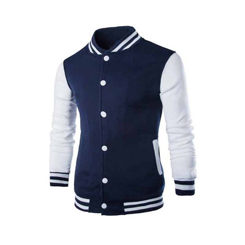 Men's sporty college jacket with contrasting sleeves and comfortable fit Lisslune