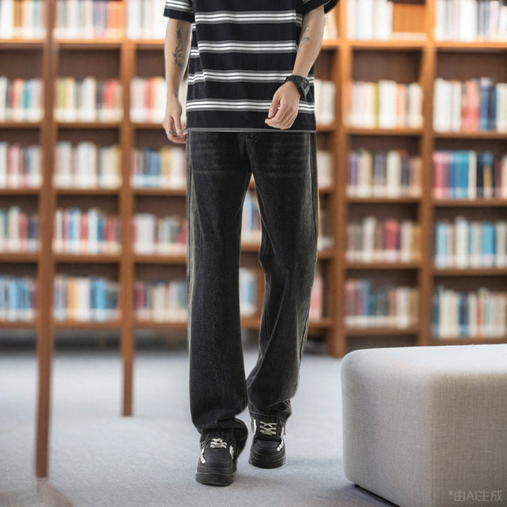 Men's casual wide jeans Lisslune
