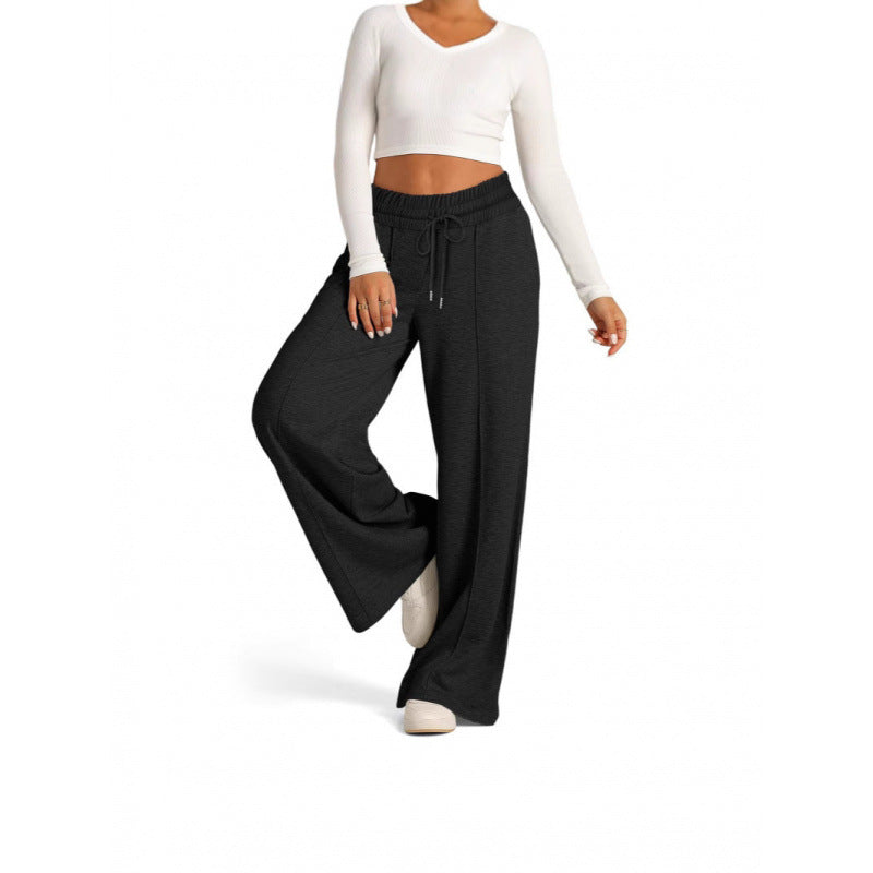 Women’s wide jogging pants with elastic waistband and side pockets Lisslune