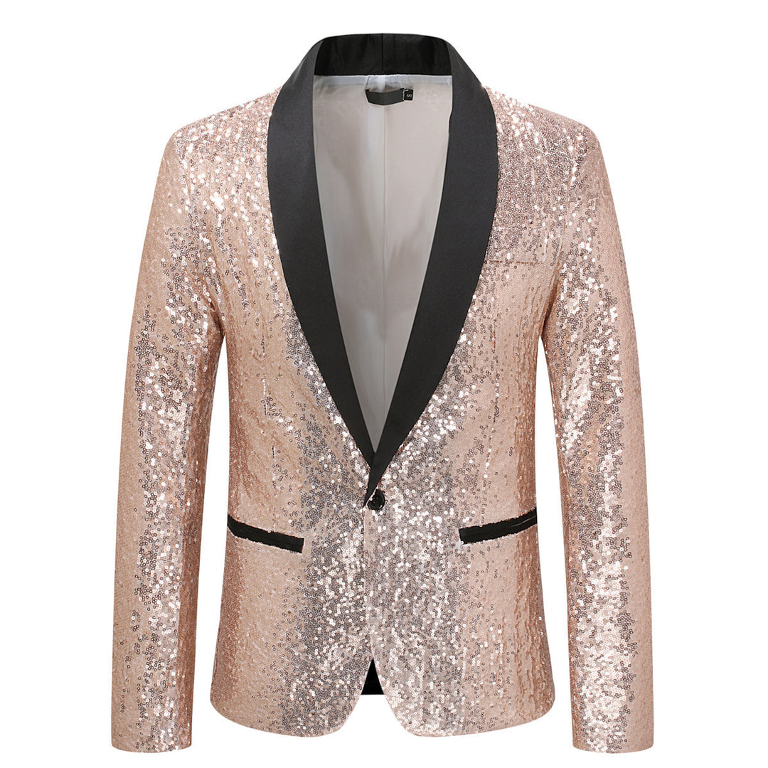 Men's shimmering sequin blazer with elegant lapel Lisslune