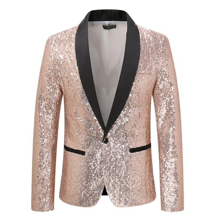 Men's shimmering sequin blazer with elegant lapel Lisslune