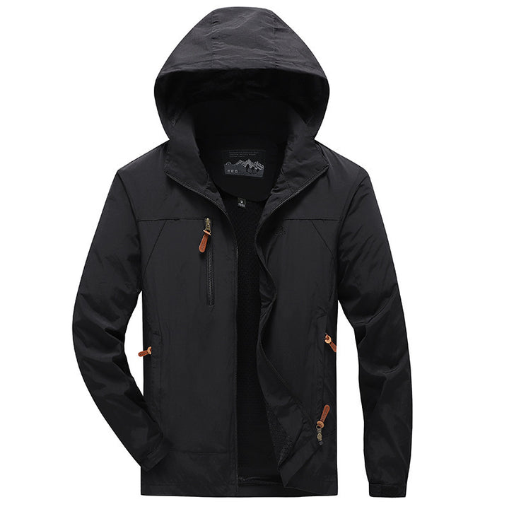 Men's Functional Leisure Jacket with Adjustable Hood and Practical Pockets Lisslune