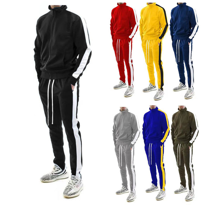 Men's sporty tracksuit with breathable properties and modern accents Lisslune