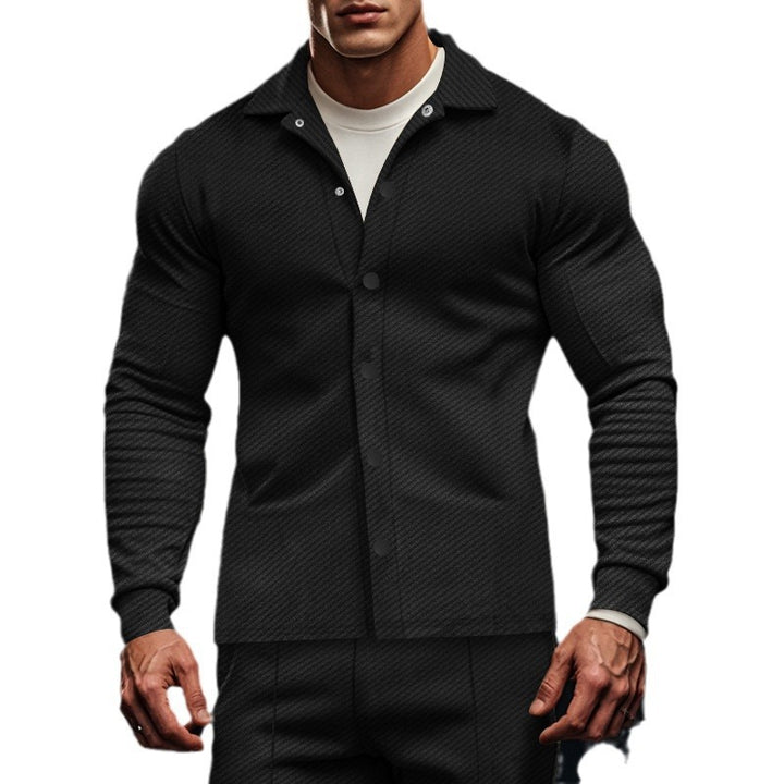 Men's structured long sleeve shirt with practical chest pocket Lisslune
