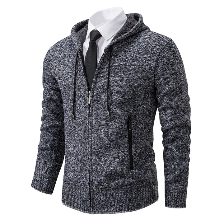 Men's cardigan with hood and soft inner lining Lisslune