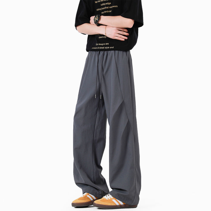 Unisex elegant leisure pants with high waist and loose fit Lisslune