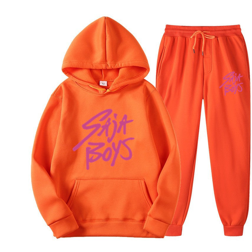 Women's hoodie and jogger set with modern graphic print Lisslune