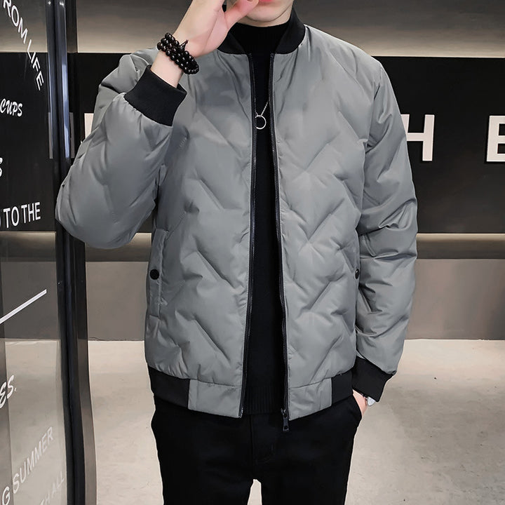 Men's quilted bomber jacket with high collar and practical pockets Lisslune