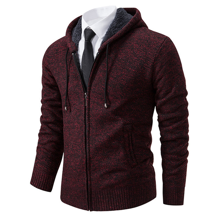 Men's cardigan with modern cut and practical zipper Lisslune