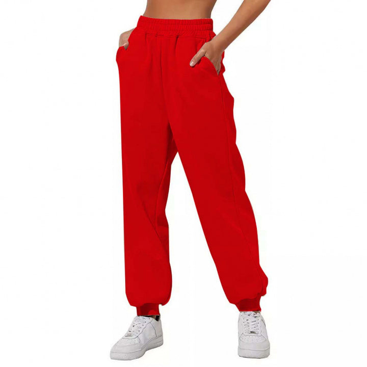Women's jogging pants with elastic waistband and side pockets Lisslune