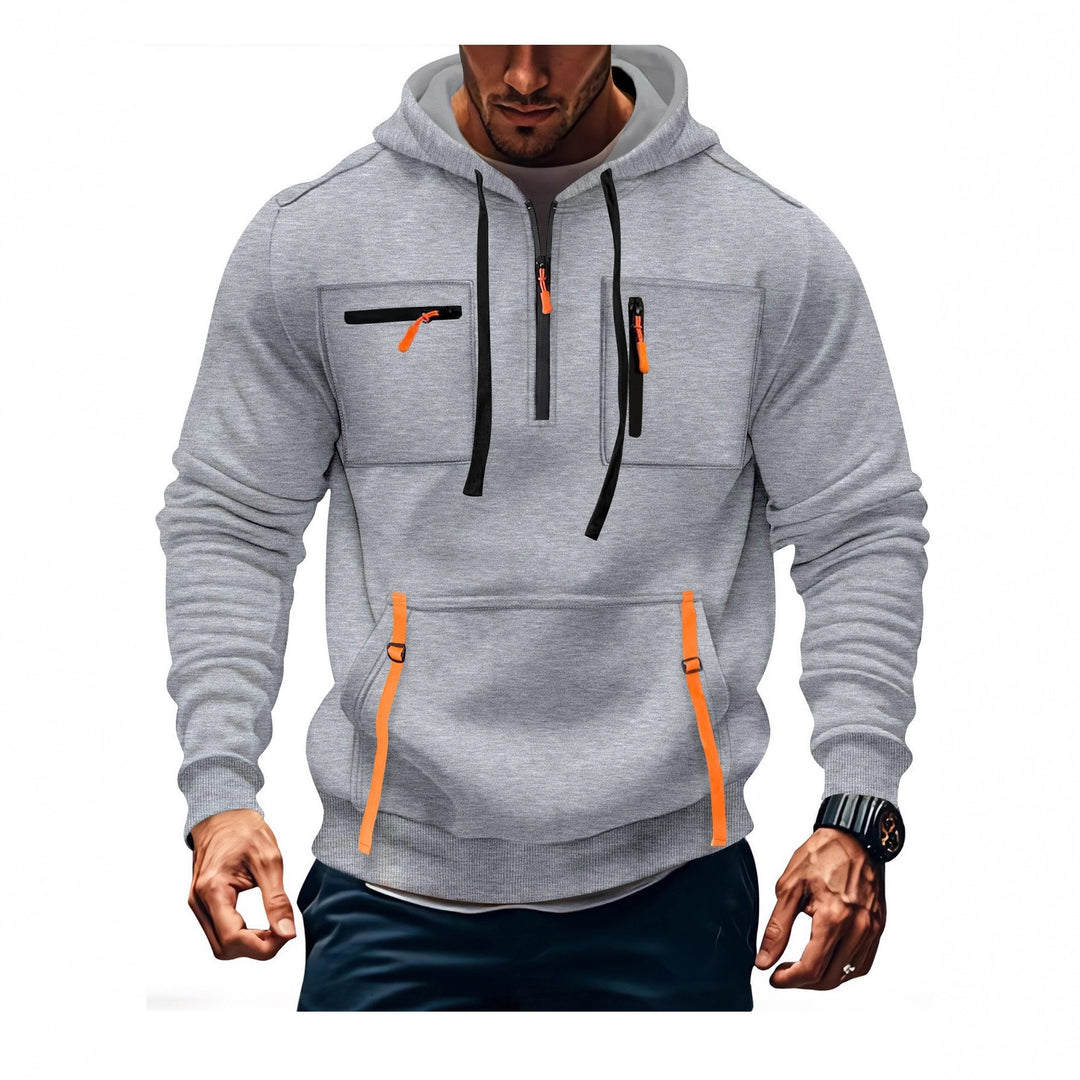 Men's hoodie with functional zip pockets and modern fit Lisslune