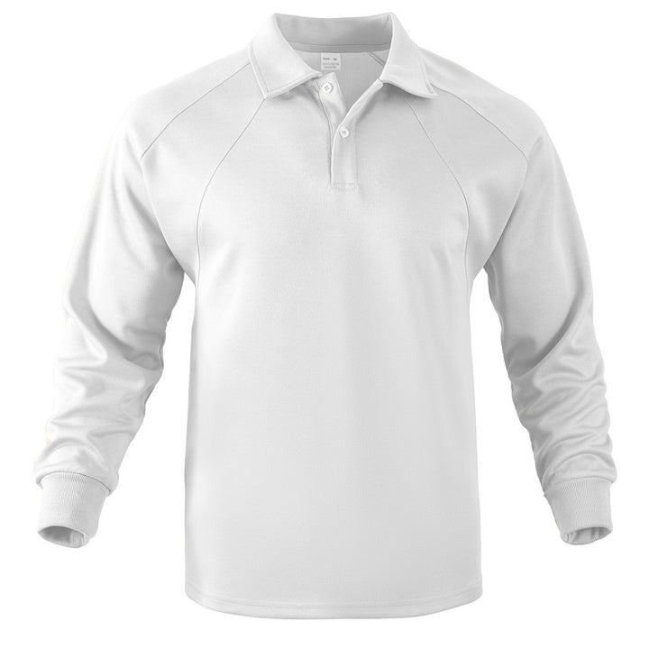 Men's Sporty Long Sleeve Polo Shirt with Modern Structured Design and Comfortable Cuffs Lisslune