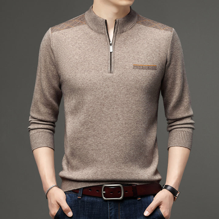 Men's Fashionable Pullover with Stand-Up Collar Lisslune