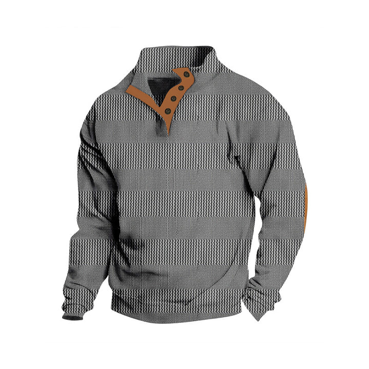 Men's stylish sweater with textured collar Lisslune