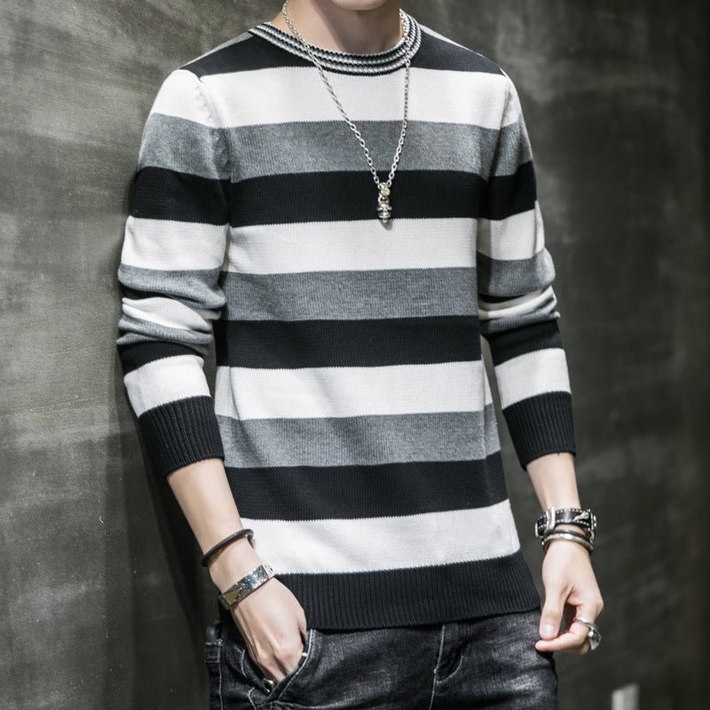 Men striped pullover made of soft cotton blend Lisslune